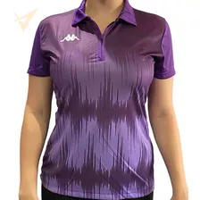 Camisa Polo Kappa Eloise Roxa Caminhada - Feminina Original