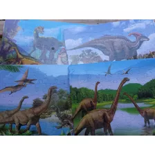 Puzzle Dinosaurios Realista (lote De Cuatro Diferentes)
