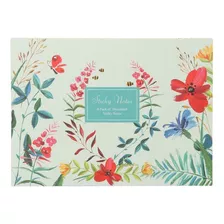 Libreta Post It Azul Home Flores Azul-celeste