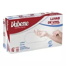 Luva De Vinil Sem Pó Descartável 100 Unid Vabene Exclusivo