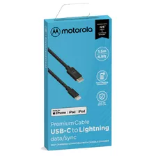 Cabo Usb-c Para Lightning Motorola 1.5m iPhone 8, 10, 11, 12