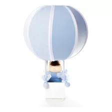 Abajur/ Luminária Balão Boneco Azul Menino Bebê E Infantil Cor Da Estrutura Branco
