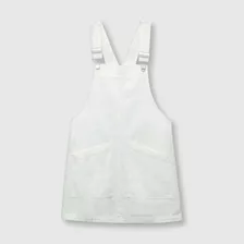 Vestido De Niñas Jardinera Off White (2 A 12 Años)