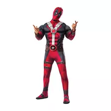 Hombres Rubie Muscular Deadpool Traje De Lujo En El Pecho Y 