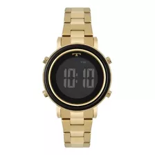 Relógio Technos Feminino Trend Dourado Bj3059ac/4p Bisel Preto Fundo Preto
