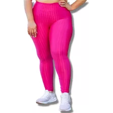 Calça Plus Size Feminina Legging Cós Alto 3d Legue Premium