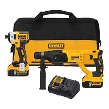 Kit Rotomartillo Y Destornillador Impacto Dewalt Dck233p2