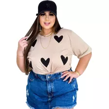 Tshirt Plus Size Camiseta Estampada Pronta Entrega + Brinde