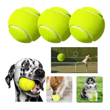 X 3 Pelotas De Tenis Juguete Para Mascotas Perros Gatos 