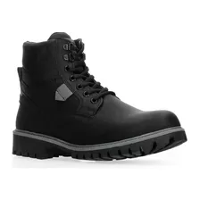 Bota Casual Madison Color Negro Cintas Ajustables Hombre