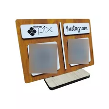 Placa Pix E Instagram Com 2 Qr Code