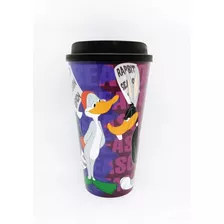 Vaso De Cafe Con Tapa Bugs Y Lucas Looney Tunes Oficial