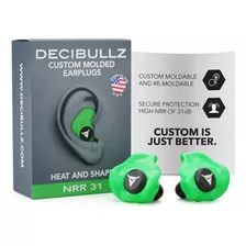 Protectores Auditivos Decibullz Plg1-grn 31 Db Nrr, Verde