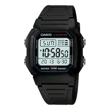 Reloj Pulsera Casio Collection W-800 De Cuerpo Color Negro, Digital, Para Hombre, Fondo Blanco, Con Correa De Resina Color Negro, Dial Negro, Minutero/segundero Negro, Bisel Color Negro Y Hebilla Simp