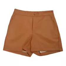 Shorts Shortinho Em Couro Ecológico Fake Luxo Balada Com Nf