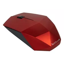 Mouse Óptico Inalámbrico Techzone Con Diseño Ergonómico Color Rojo
