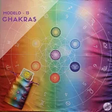 Paño Tarot + Bolsa (para Cartas) - Chakras
