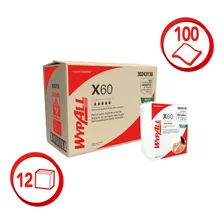 12 Pacotes Wypall X60 Banho Leito Higiene Corporal C/100