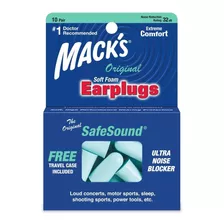 Protetor Auricular Espuma Macks Original Soft 10 Par + Case