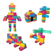 Blocos De Montar 100 Peças Grandes Brinquedo Infantil