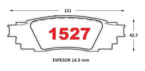 Pastillas De Frenos Traseras Toyota Camry 2.5 2017-2021 Foto 2