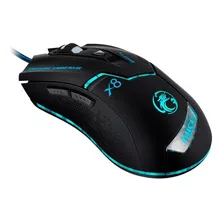 Mouse Gamer Com Fio Optico 8 Botões 3600dpi Led Usb Rg-81 Cor Preto