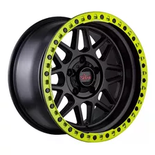 Ams 17x9 5x127 Et-35 Matt Black Yellow (set 4 Llantas)