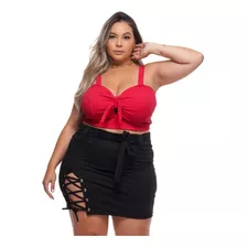 Cropped Laço Moda Plus Size