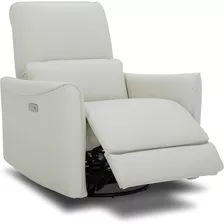 Silla Reclinable Electrico Piel Sint Color Crema Marca Chita