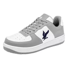 Tenis Hombre American Fire Pa-090 Gris Blanco 26-29 115-949