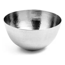 Tigela Bowl Inox Bacia Aço Saladeira Grande Recipiente Cor Prata