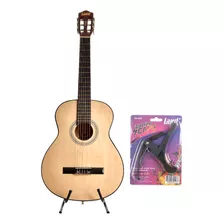 Kit Com Violão Land Acustico Ny Nat Ln-39 Na Cap Tras Pba04