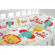 Acolchado Cuna Funcional Fisher Price 110 X 160 Puro Algodon