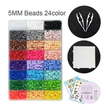 24 Cores Perler Beads 5000pcs Caixa Conjunto De Contas Hama