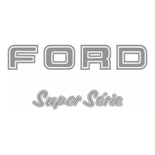 Kit Emblema Adesivo Ford F1000 Super Série Traseira Em Prata