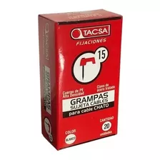 Grampas N°15 Tacsa Para Cable Chato Caja X 20 Uds