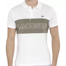 Camiseta Polo Lacoste Masculina Com Letreiro 100% Original