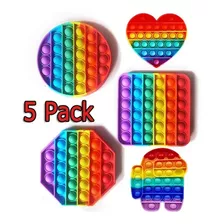 5pcs Rainbow Push Pop It Juguete Sensorial, Entre Noso Juego