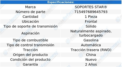 Soporte Transmisin Frontal Volvo 940 L4 2.3l Turbo 91-95 Foto 2