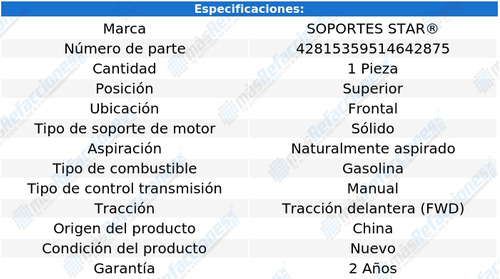 Soporte De Motor Frontal Superior Citation Ii 1985 Ohv 2.8l Foto 2