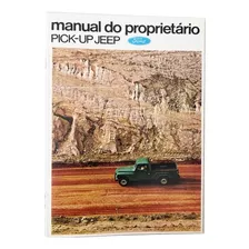 Manual Do Proprietario Vw Pickup Jeep 1969 + Brinde