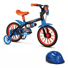 Bicicleta Caloi Aro 12 Power Rex Dino Meninos Com Capacete