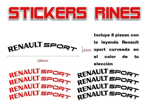 Stickers Para Rines Renault Clio Sport Progresivos Euro Bbs Foto 5