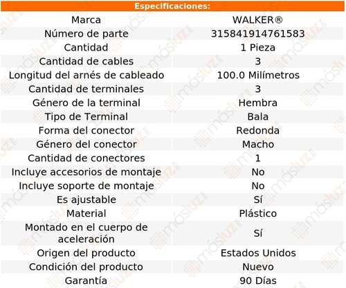 Sensor Posc Tps Mercury Colony Park 5.0l 8 Cil 87/91 Walker Foto 6