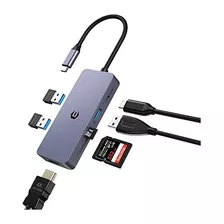 Hub Usb C, Adaptador Usb C 7 En 1, Adaptador Usb C A Usb, Ad