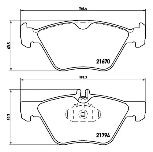 Balatas Brembo Mercedes-benz E 270 T Cdi 2000 A 2002 Del Foto 4