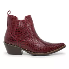 Bota Country Botina Texana Masculina Anaconda Couro Legitimo