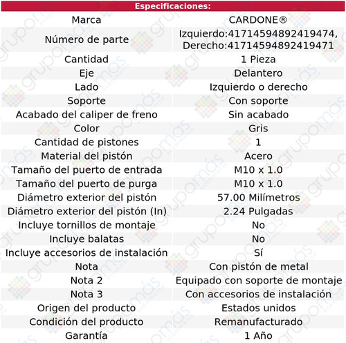 1 Mordaza De Freno C/soporte Del Izq O Der 240sx 97 Al 98 Foto 5