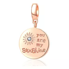 Soukiss Rose Gold You Are My Sunshine Charms 925 Sterling Si