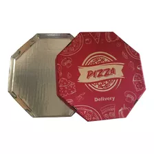 50 Caixas P Pizza 35cm Impressão 2 Cores Com Fundo Laminado